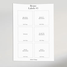 Load image into Gallery viewer, Beans Labels