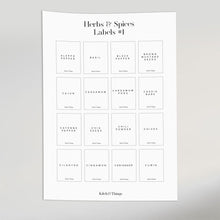 Load image into Gallery viewer, Herbs & Spices Labels