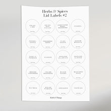 Load image into Gallery viewer, Herbs & Spices Rounded Labels