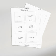 Load image into Gallery viewer, Sugar & Salt Labels